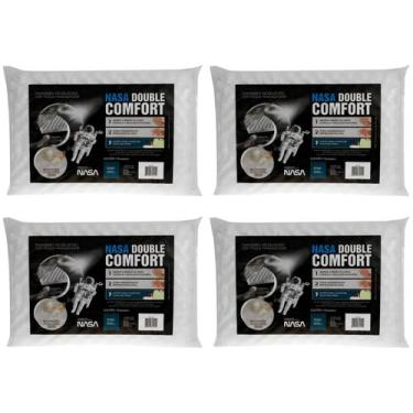 Imagem de Kit Travesseiro Nasa Fibrasca Viscoelástico - NASA Double Comfort 4 Un