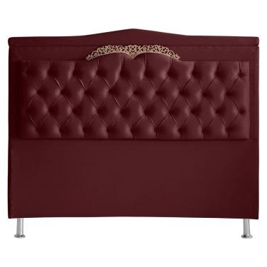 Imagem de Cabeceira De Cama Box Madri Casal King 195 Cm Suede Bordo Vinho Eli Móveis E Decoração