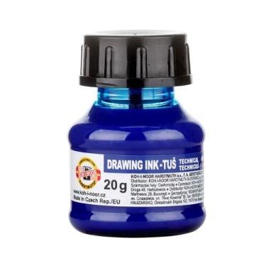 Imagem de Tinta Caligrafia Drawing Ink 20gr Koh-i-noor Azul, 20ML