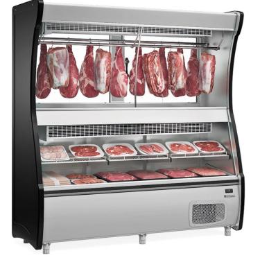 Imagem de Balcão Frigorífico Açougue Triplex Sem Depósito Gevd210 Gelopar Expositor De Carnes Preto 220v