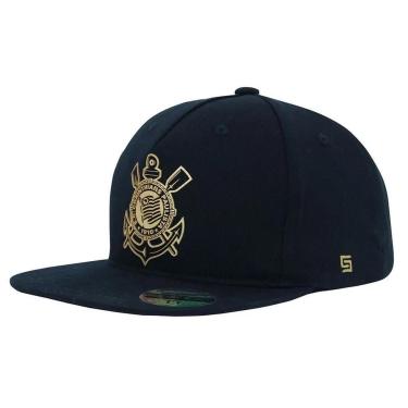 Imagem de Boné Corinthians Supercap Aba Reta Escudo Dourado Oficial-Unissex