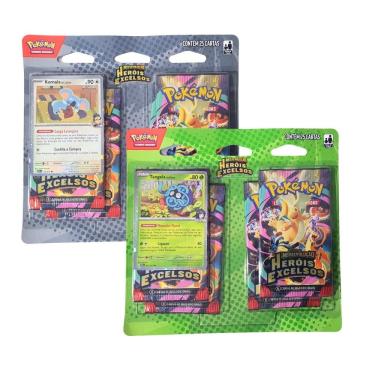 Imagem de Pokémon Blister Quadrúplo Heróis Excelsos Komala Ou Tangela