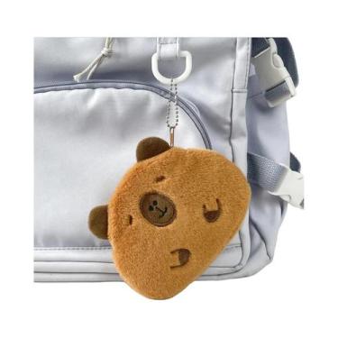 Imagem de Bolsa De Moedas De Pelúcia Capivara Vermelha Fofa, Bolsa De Armazename