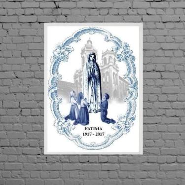 Imagem de Quadro Nossa Senhora De Fátima 45X34Cm - Quadros On-Line