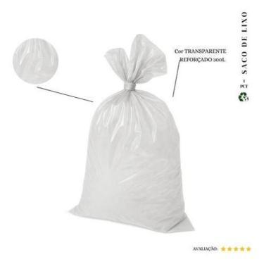 Imagem de Saco De Lixo 300L Reforçado Transparente 100 Und - Higipack