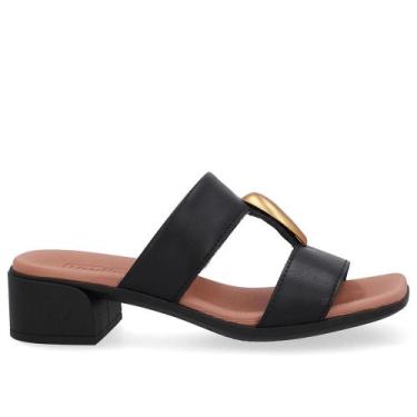 Imagem de Tamanco usaflex couro ref an27008 feminino, 38, Preto