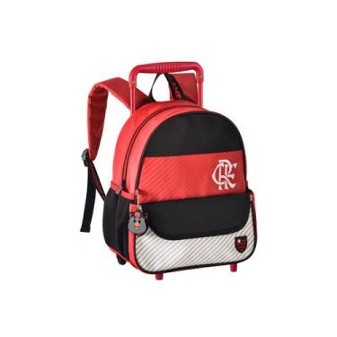 Imagem de Mochila De Rodinhas Do Flamengo Escolar Infantil Time Torcedores Do Ru
