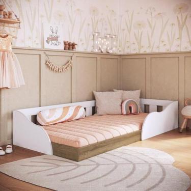 Imagem de Cama Montessoriana Infantil Solteiro 80 Memphis Branco - Art in Móveis