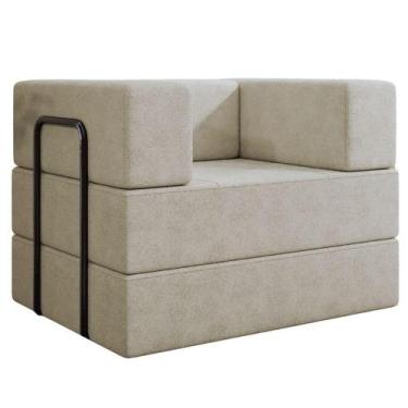 Imagem de Poltrona Cama Modular 90 cm Monaco Boucle VConcept - VNS Concept, Bege