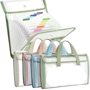 Imagem de Pasta Sanfonada Organizadora A4 12 Divisórias Coloridas - Saz