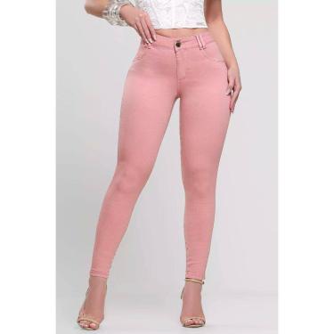 Imagem de Calça Rosa Goiaba Cintura Alta Pit Bull Modeladora e Estilosa 89335