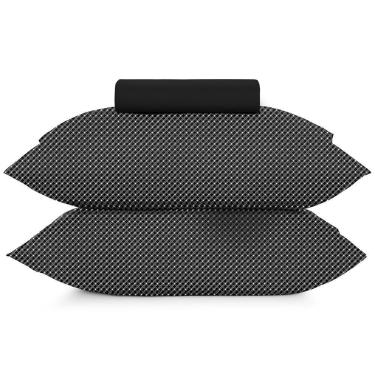 Imagem de Jogo De Cama Solteiro Altenburg 2 Peças Toque Acetinado Slim Preto