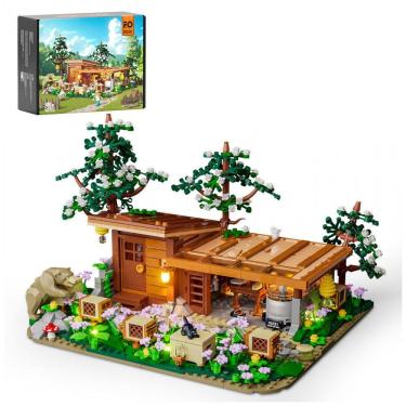 Imagem de Conjunto de Blocos de Montar FUNWHOLE Fazenda Apícola LED, Amarelo, 1274 Peças, Ferramentas de Apicultura Interativas, Modelo F9062