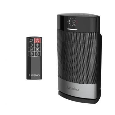 Imagem de Aquecedor Elétrico de Mesa com Termostato, Modo ECO e Controle Remoto, 110V 1500W, Lasko Ellipse CD12950, Preto