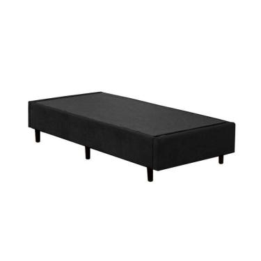 Imagem de Base Box Blindado Solteirão Homequeen Suede Preto 40x96x203