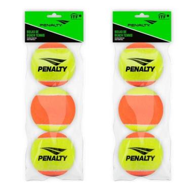 Imagem de Kit 6 Bolas Beach Tennis Bolinha Tênis Praia Penalty