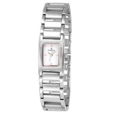 Imagem de Relógio Champion Feminino Ref: Cf26133q Retangular Bracelete Prateado