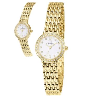 Imagem de Relógio Champion Feminino Ref: Cf24617h Bracelete Dourado