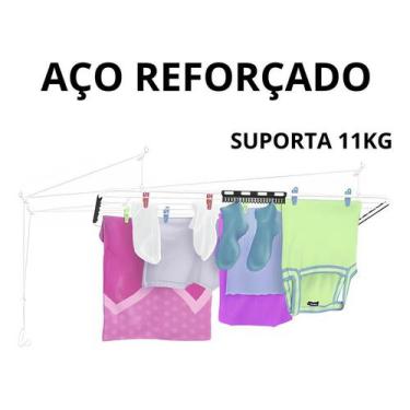 Imagem de Varal De Teto 1,20 X 0,56 Metros Secalux Monaco Apartamento - Congratu