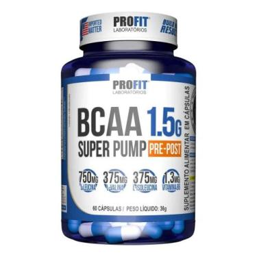 Imagem de Bcaa Aminoácido 1.5g Super Pump 60caps - Profit Labs Sabor S - Congrat
