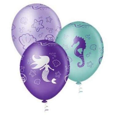 Imagem de Bexiga Nº10 Sereia Encantada C/25 Pic Pic