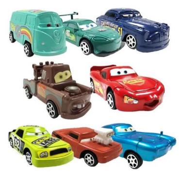Imagem de Kit 8 Carrinhos De Brinquedo Relampago Mcqueen E Toda Turma - Sports-C