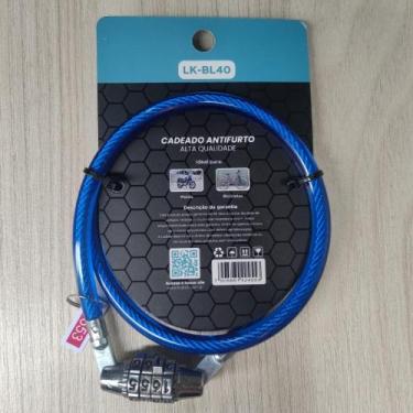 Imagem de Cadeado Com Senha Tranca Bicicleta Moto Portão Reforçado 65cm - Luatek