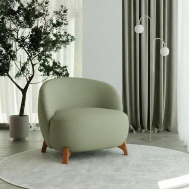 Imagem de Poltrona Beirute em Linho Cor:Verde Claro - Home Mobily, Verde Claro