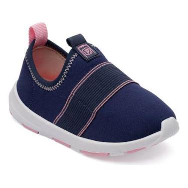 Imagem de Tênis Infantil Sport Neo Menina Pimpolho Calce Fácil -, Azul, Marinho,