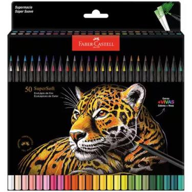 Imagem de Lapis De Cor Com 50 Cores Supersoft Faber Castell