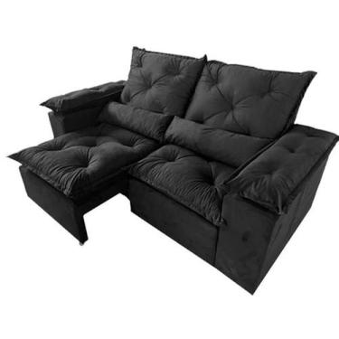 Imagem de Sofa retratil e reclinavel grecia 2m - 2 modulos - preto - RUDRACK