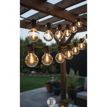 Imagem de Varal de Luzes LED 45 Lâmpadas G40 Inquebráveis 23.5m - Congratulation