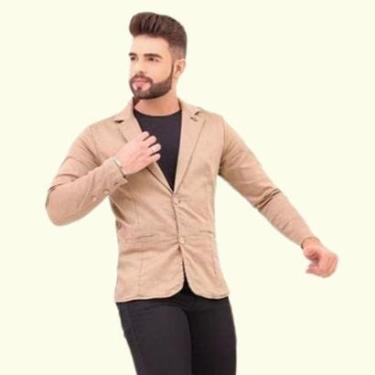 Imagem de Blazer Slim Fit Luxo Esporte Sarja  Masculina-Masculino