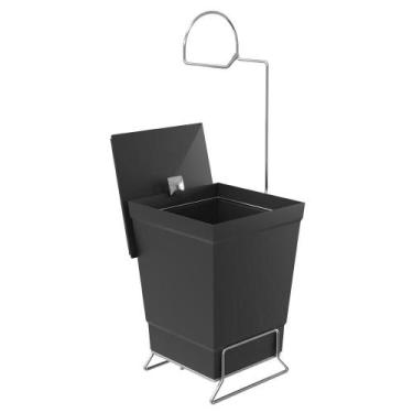 Imagem de Lixeira C/ Suporte Papel Higiênico Banheiro Elegante 6,5l - Stolf, Pre
