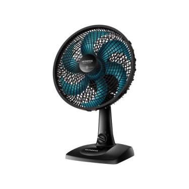 Imagem de Ventilador mondial 30cm 6pas silencio turbo 220v, Preto e Azul, 220V