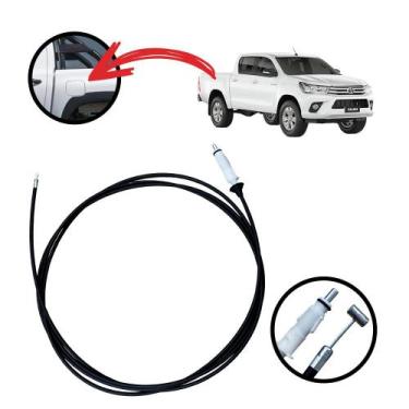Imagem de Cabo Abertura Portinhola Hilux Cabine Dupla 2016 a 2025 - Mundiflex