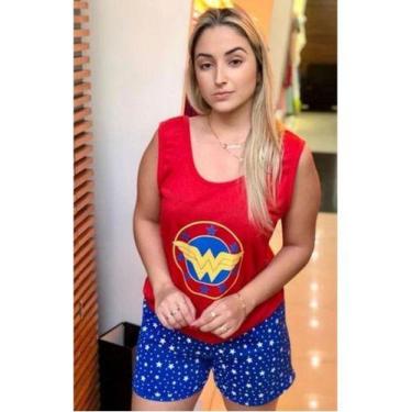 Imagem de Pijama Feminino Regata e short  Baby doll Adulto de Dormir Verão - PIJ