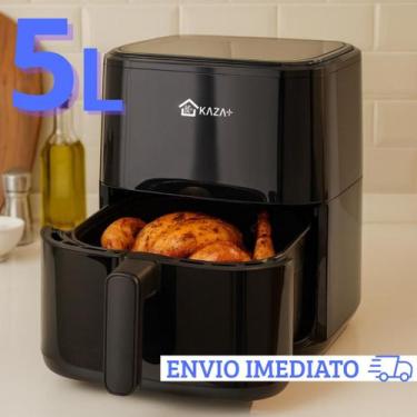 Imagem de Fritadeira Elétrica Air Fryer 5l 1400w Kaza Cor Preto - KAZA+, Preto, 