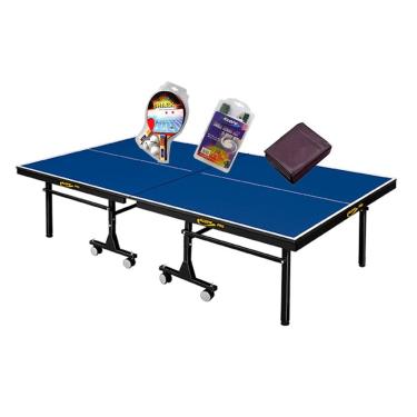Imagem de MESA PING PONG C/ RODAS MDF 25mm KLOPF 1008 + Kit Raquetes e Bolinhas 5055 + Suporte MA...