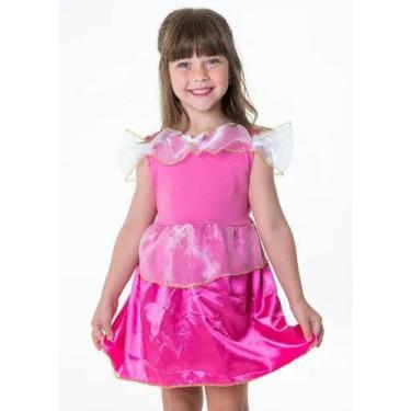 Imagem de Fantasia Carnaval Infantil Princesa Rosa com Tiara - CLICKCOMPRAS FANT