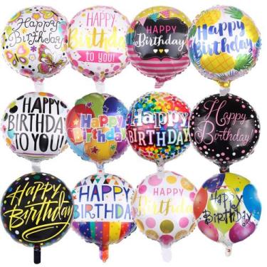 Imagem de Balões de Alumínio para Festa de Aniversário - 18" - Pacote com 50 Uni