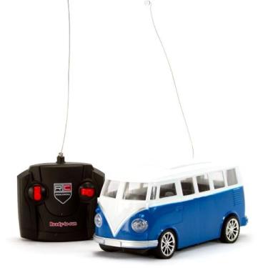 Imagem de Carro De Controle Remoto Clássico Kombi 2228 - Polibrinq, Azul