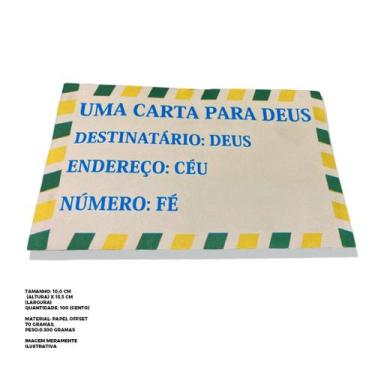 Imagem de Envelope Colado Uma Carta Para Deus - 100 Unidades - no-brand