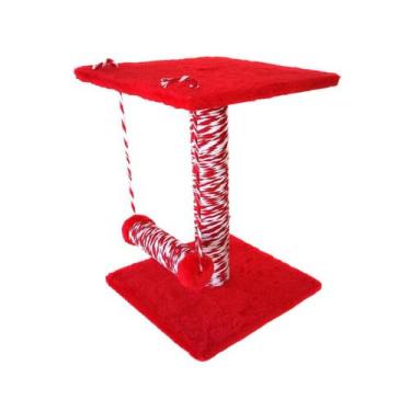 Imagem de Arranhador de Plataforma com Balanço para Gatos - Wi Master, Vermelho