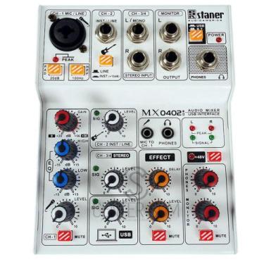 Imagem de Mesa de Som 4 canais interface Staner MX0402I BT/USB +48V