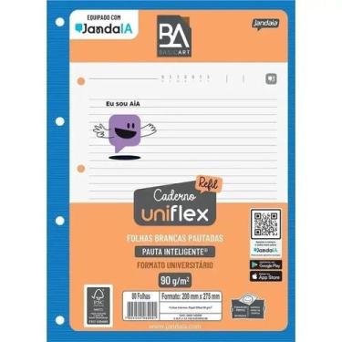 Imagem de Refil Uniflex IA Universitário 4 Furos 80 Folhas 90g - Jandaia