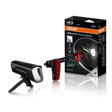 Imagem de Kit Farol Dianteiro Lanterna Traseira Bicicleta RACE50 Osram
