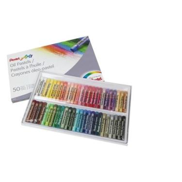 Imagem de Giz Pastel Oleoso Com 50 Bastões, (49 Cores) - Pentel Arts