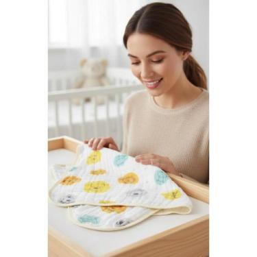 Imagem de Toalha Bebê Capuz Fralda Soft 80x80cm Algodão Premium - Congratulation