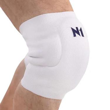 Imagem de Joelheira N1 Volei Slide II Knit 3D Unissex, Branco, M